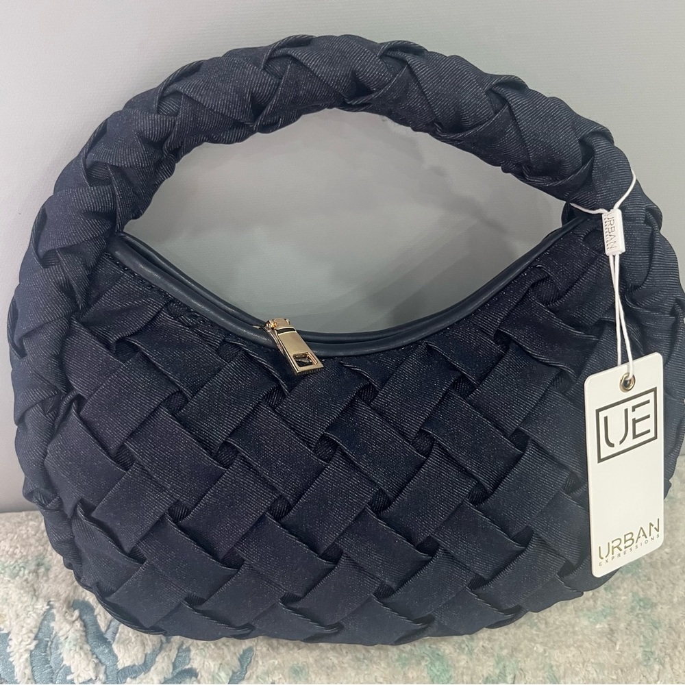 Urban Expressions Black Woven Women's Bag - Picture 4 of 7